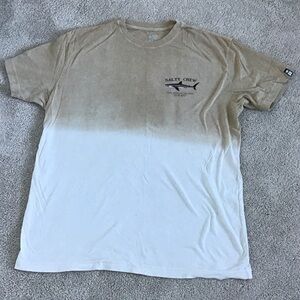 Salty Crew Beige and Cream Short Sleeve Tee